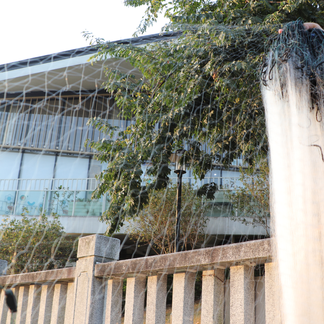 3-Layer Fishing Gill Net | Durable Trammel Net with Sinkers & Float | White